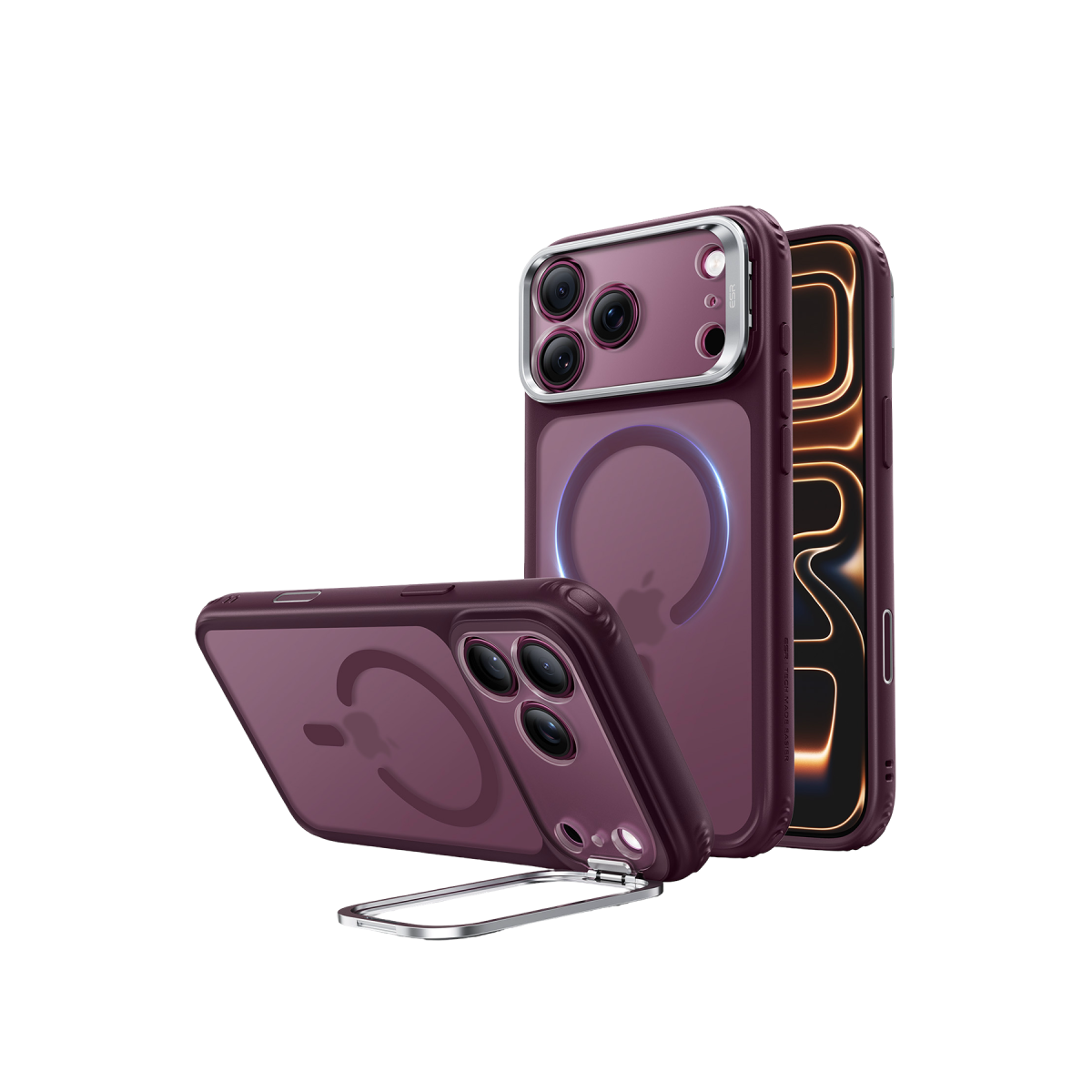 ESR Apple iPhone 18 Pro/17 Pro Classic Hybrid Magsafe Standlı Kapak - Bordo
