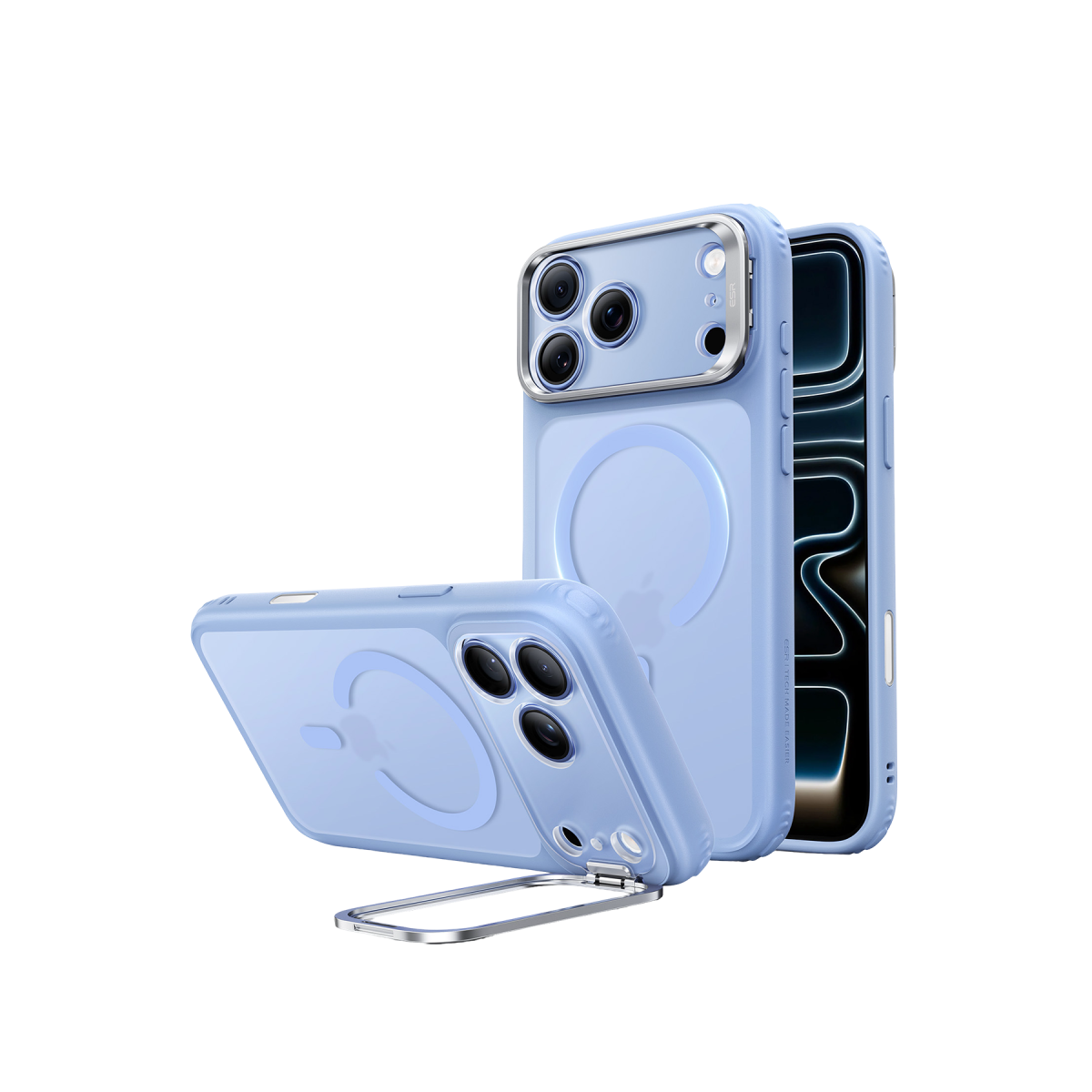 ESR Apple iPhone 18 Pro Max/17 Pro Max Classic Hybrid Magsafe Standlı Kapak - Açık Mavi