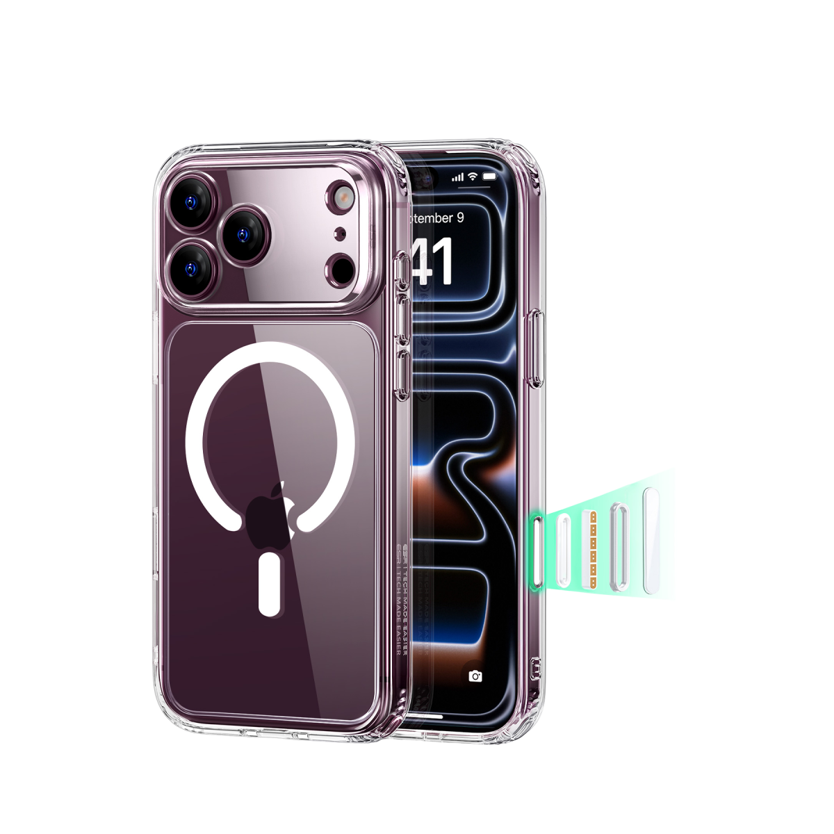 ESR Apple iPhone 18 Pro Max/17 Pro Max Classic Hybrid Magsafe Kapak - Şeffaf