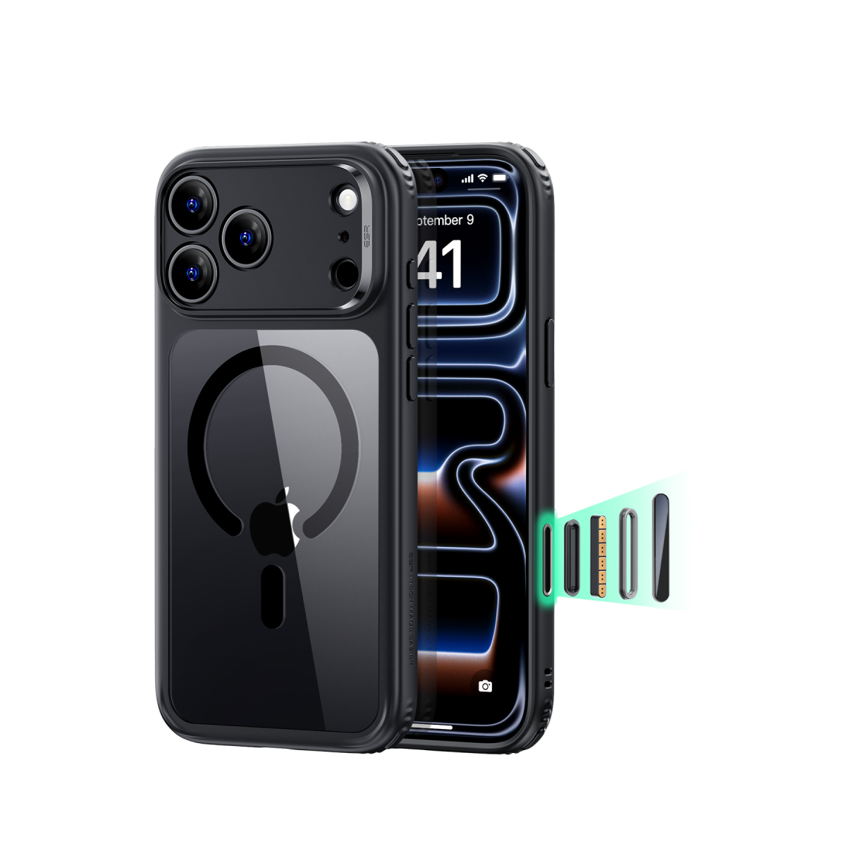 ESR Apple iPhone 18 Pro/17 Pro Classic Hybrid Magsafe Kapak - Siyah