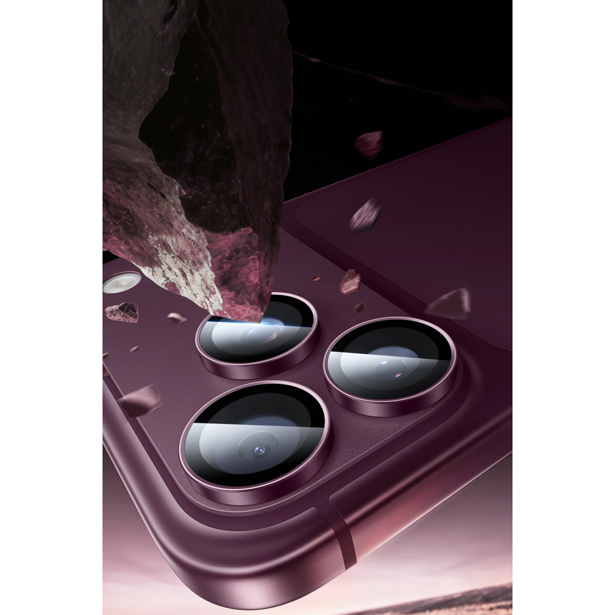 ESR Apple iPhone 18 Pro Max Armorite Kamera Lens Koruyucu - Bordo