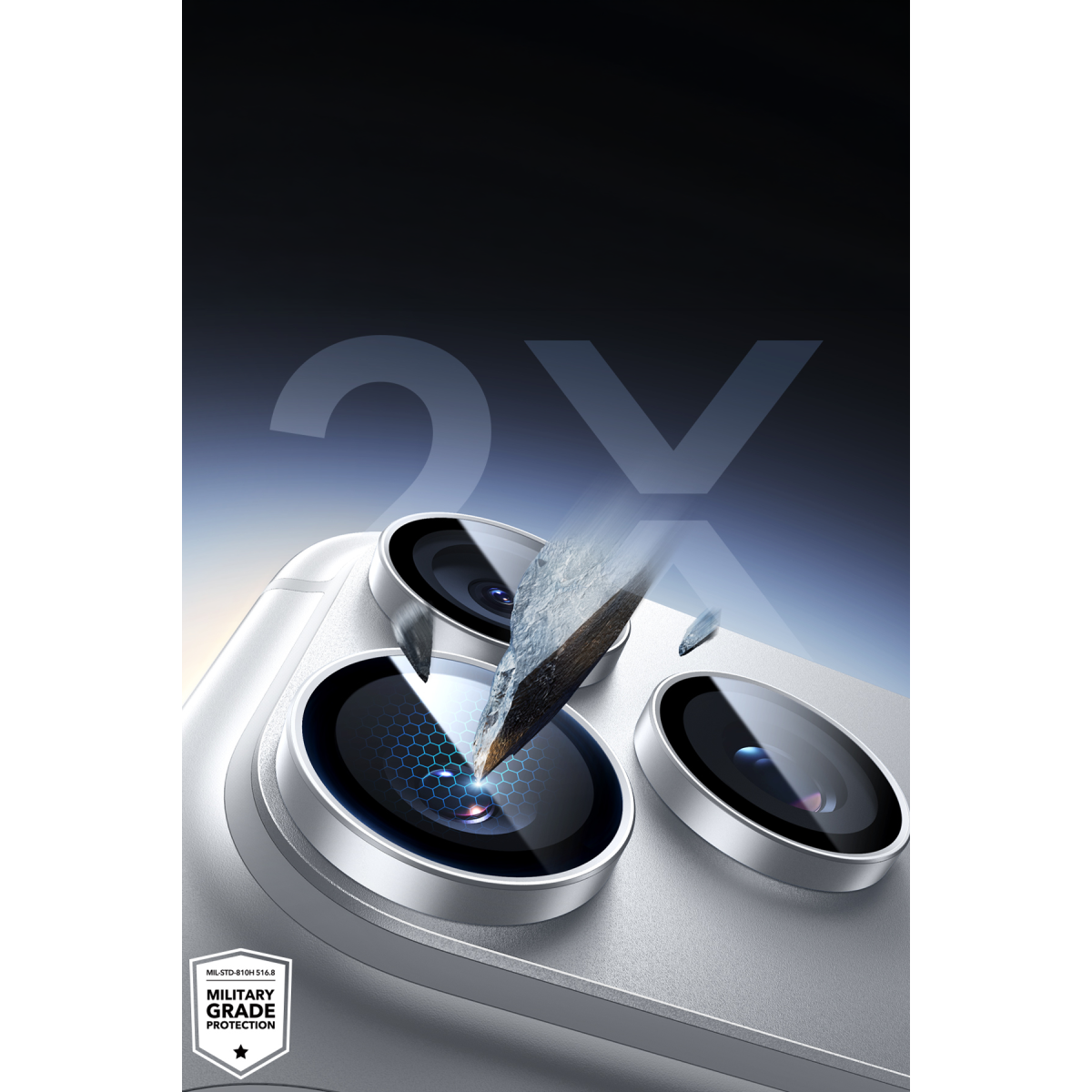 ESR Apple iPhone 18 Pro Max Armorite Kamera Lens Koruyucu - Gümüş