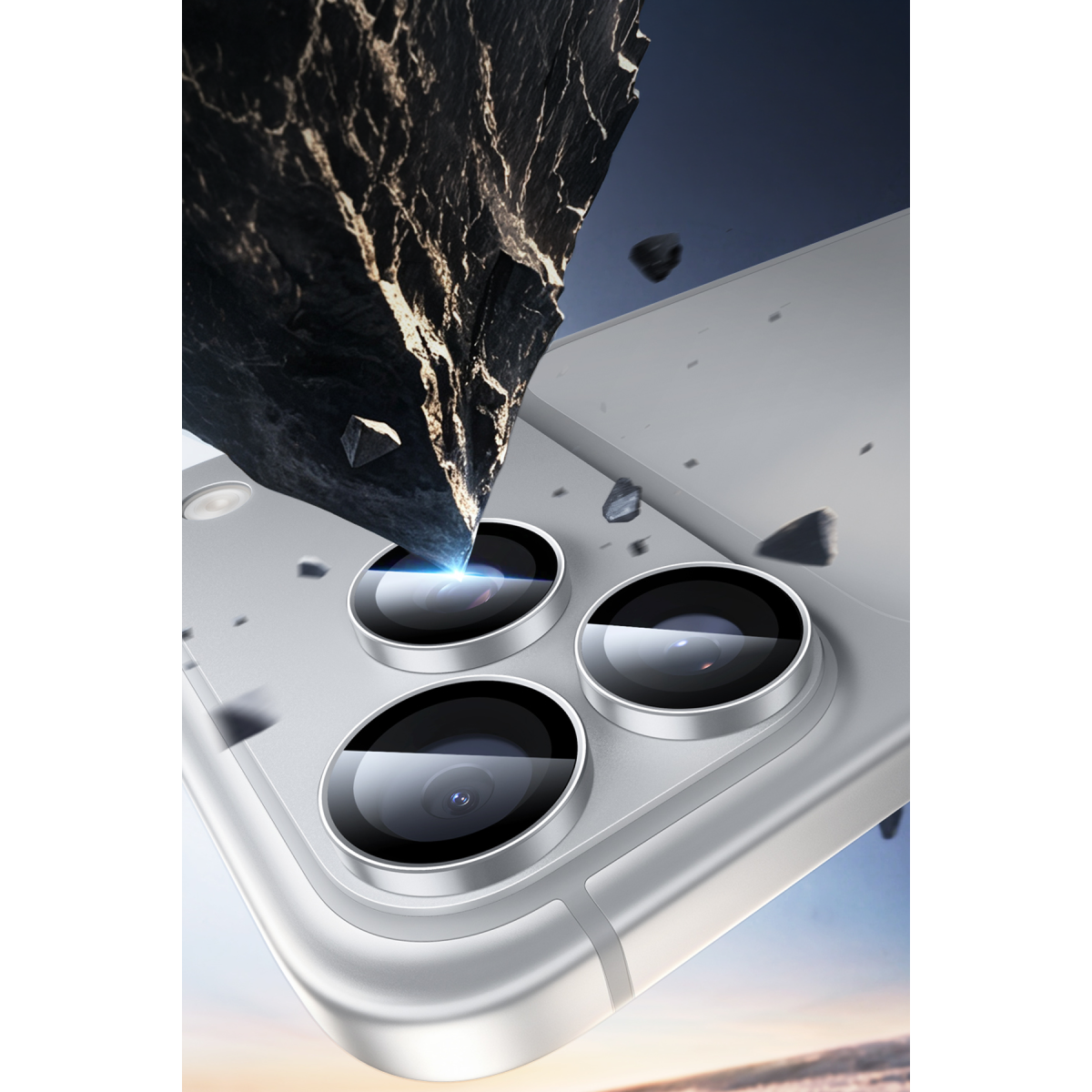 ESR Apple iPhone 18 Pro Max Armorite Kamera Lens Koruyucu - Gümüş