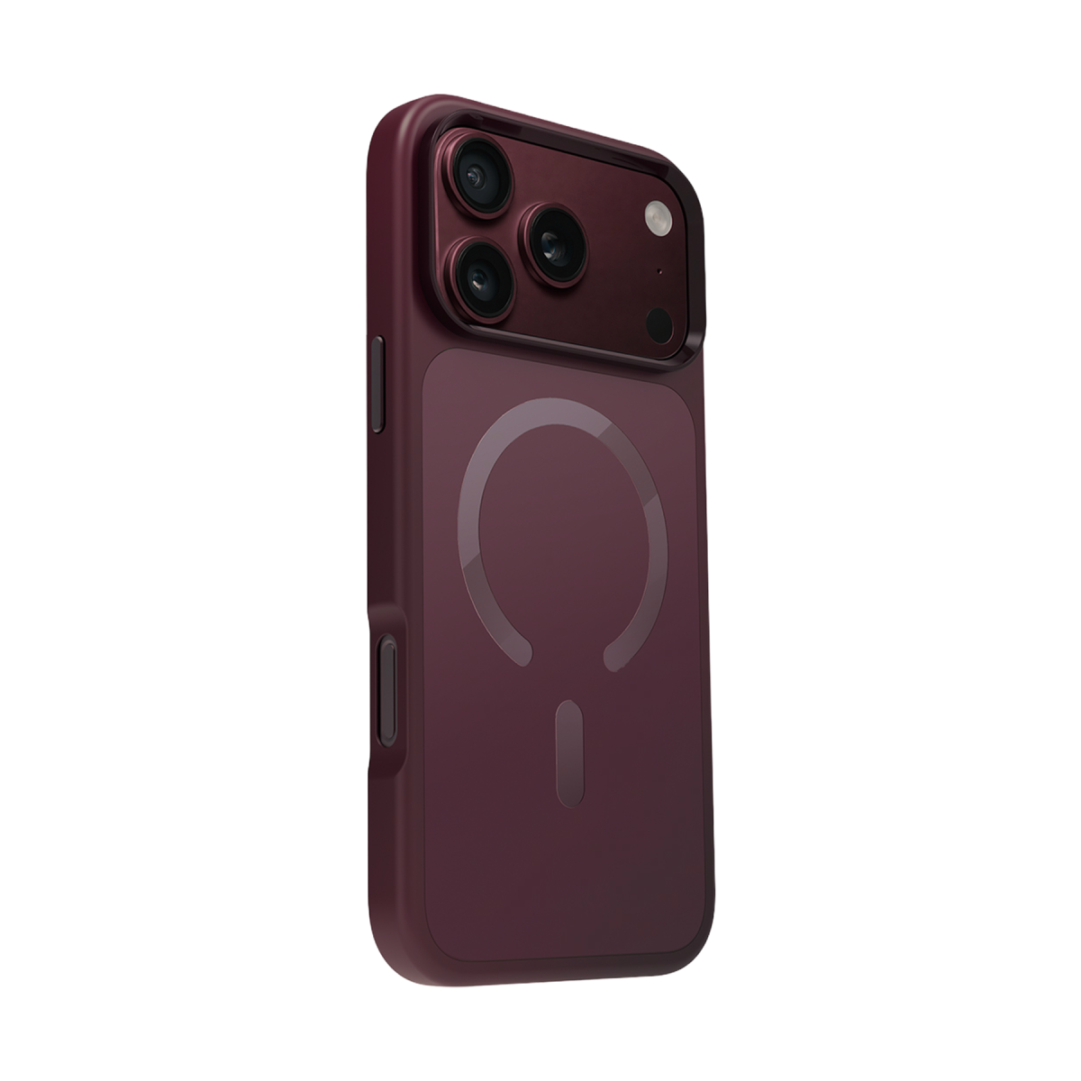 URR Apple iPhone 17 Pro Max/18 Pro Max IRIS Matte Pure Glass Magsafe Kapak - Bordo