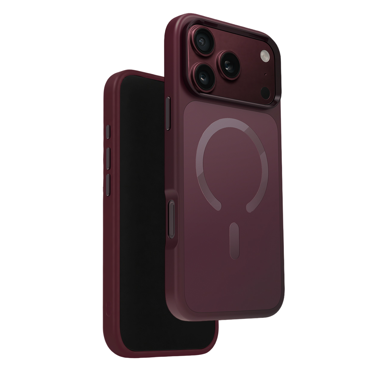 URR Apple iPhone 17 Pro Max/18 Pro Max IRIS Matte Pure Glass Magsafe Kapak - Bordo