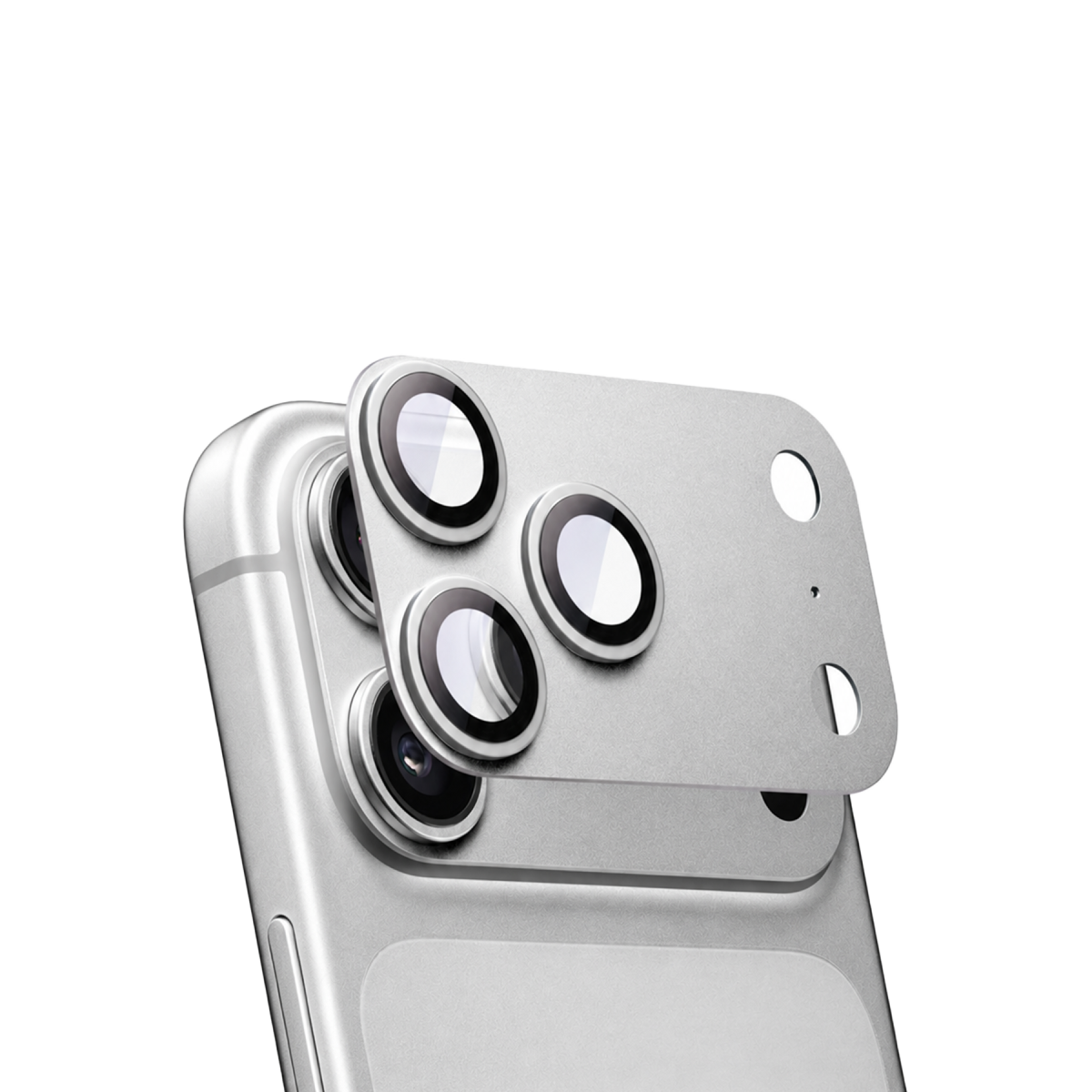 URR Apple iPhone 18 Pro Sapphire Armor Kamera Lens Koruyucu - Gümüş