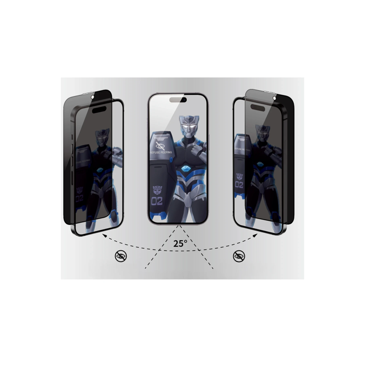 URR Apple iPhone 18 Pro 3D Anti Reflection AR Ultra Hayalet Cam Ekran Koruyucu - Siyah