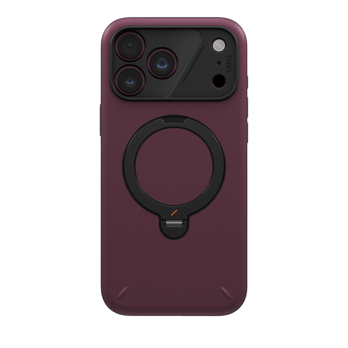 Uniq Apple iPhone 18 Pro/17 Pro Elix Rotating Kickstand Kapak - Bordo