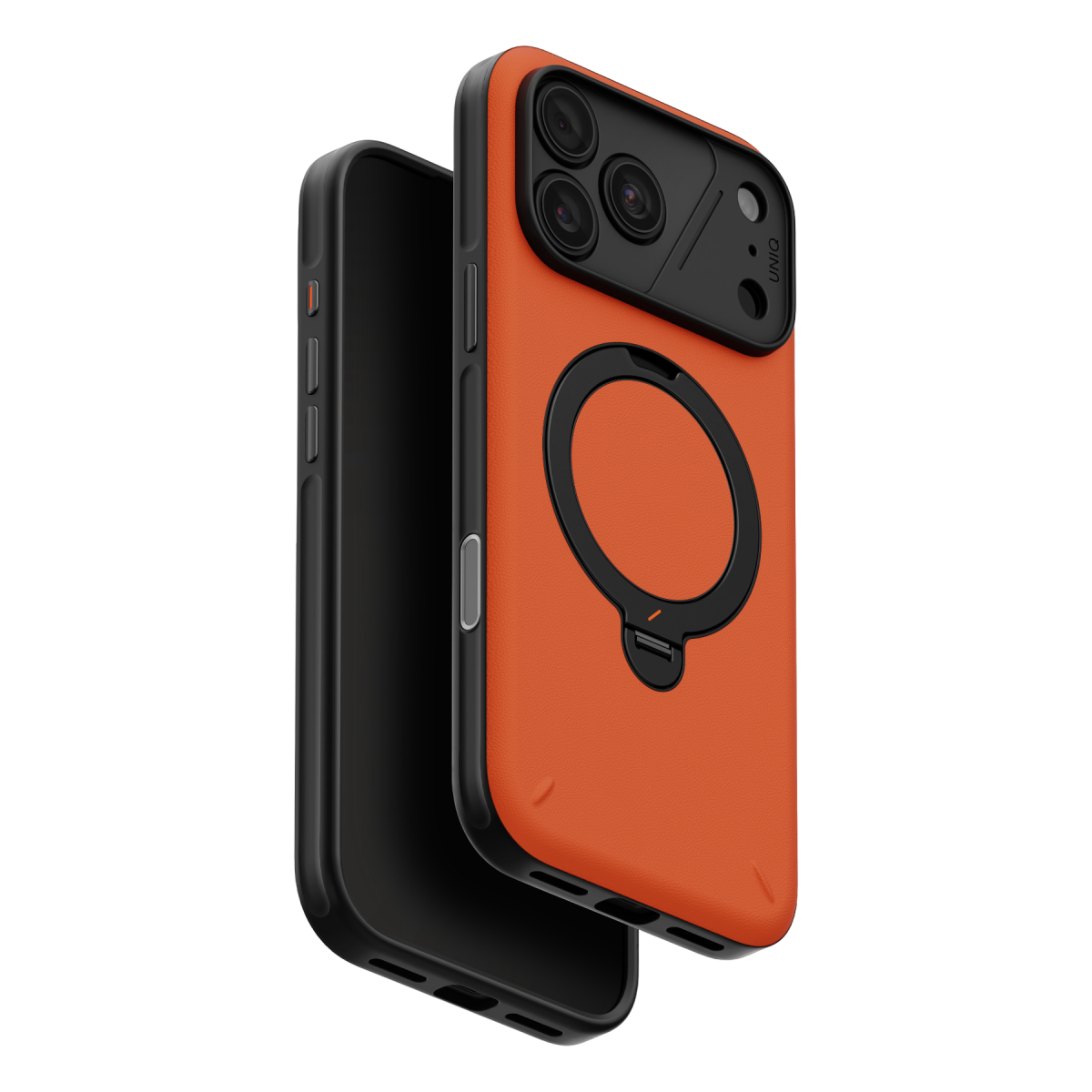 Uniq Apple iPhone 18 Pro/17 Pro Elix Rotating Kickstand Kapak - Turuncu