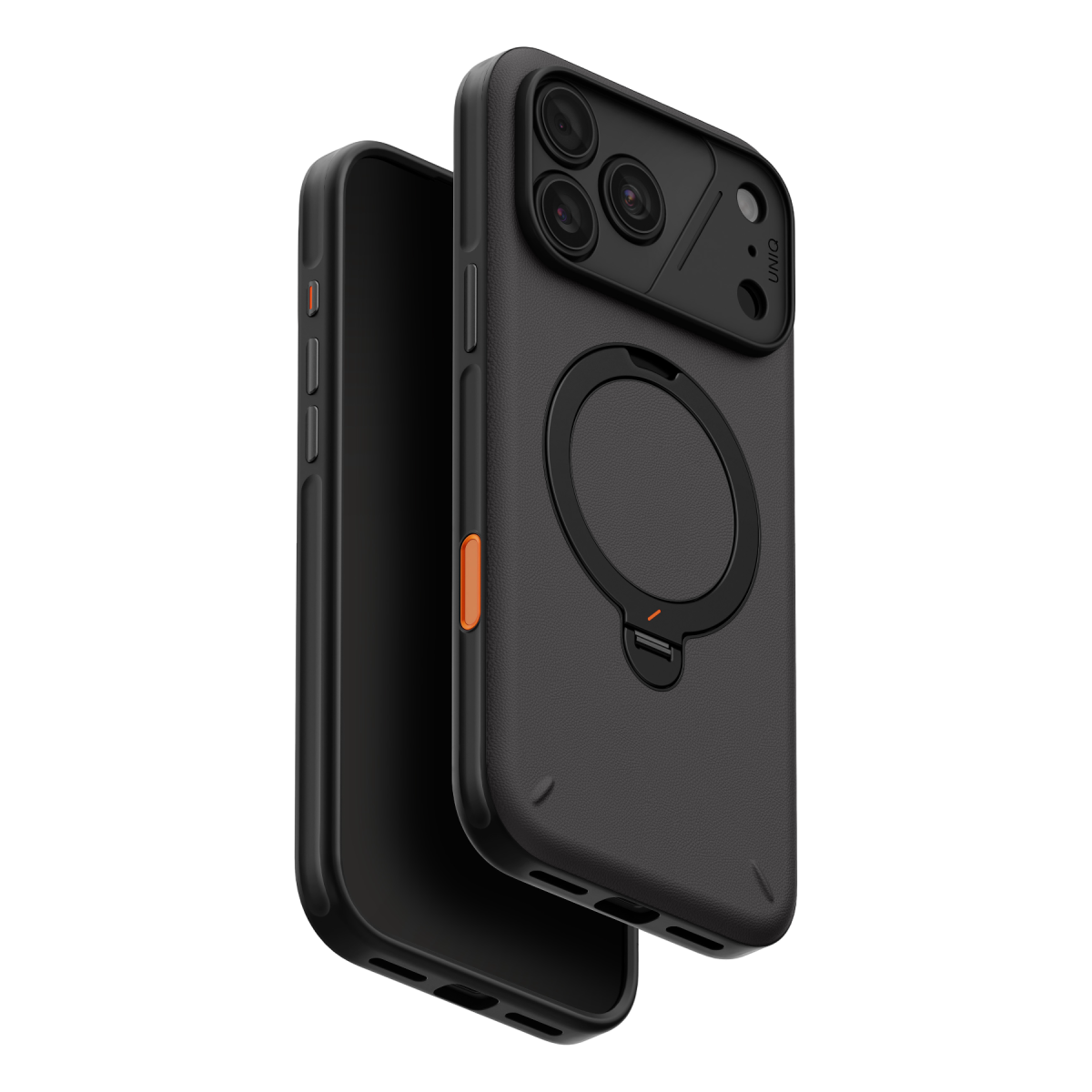 Uniq Apple iPhone 18 Pro Max/17 Pro Max Elix Rotating Kickstand Kapak - Siyah