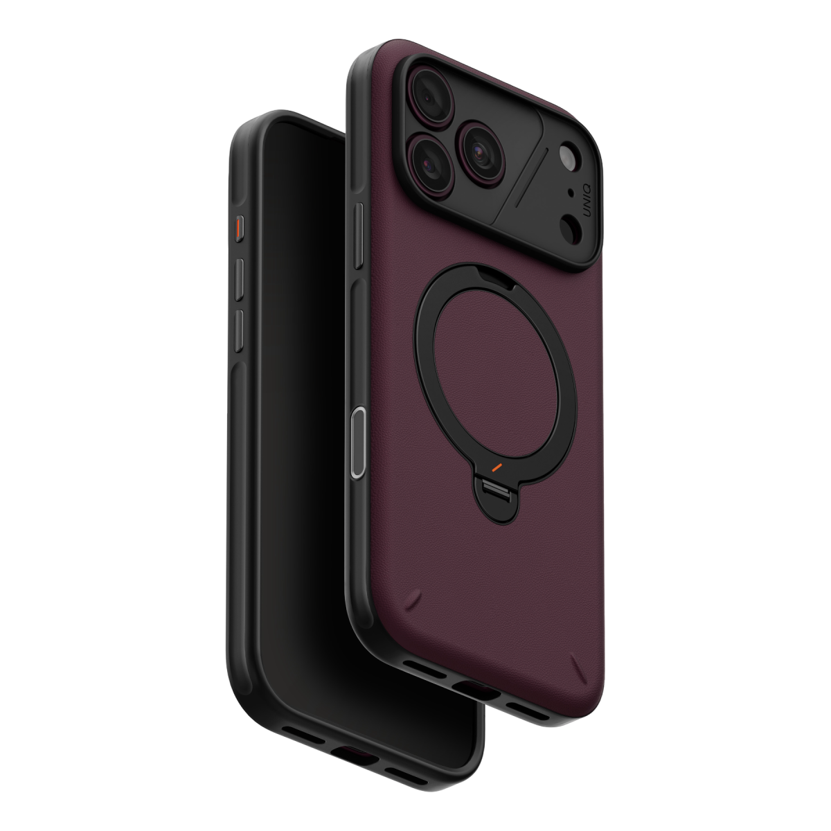 Uniq Apple iPhone 18 Pro Max/17 Pro Max Elix Rotating Kickstand Kapak - Bordo