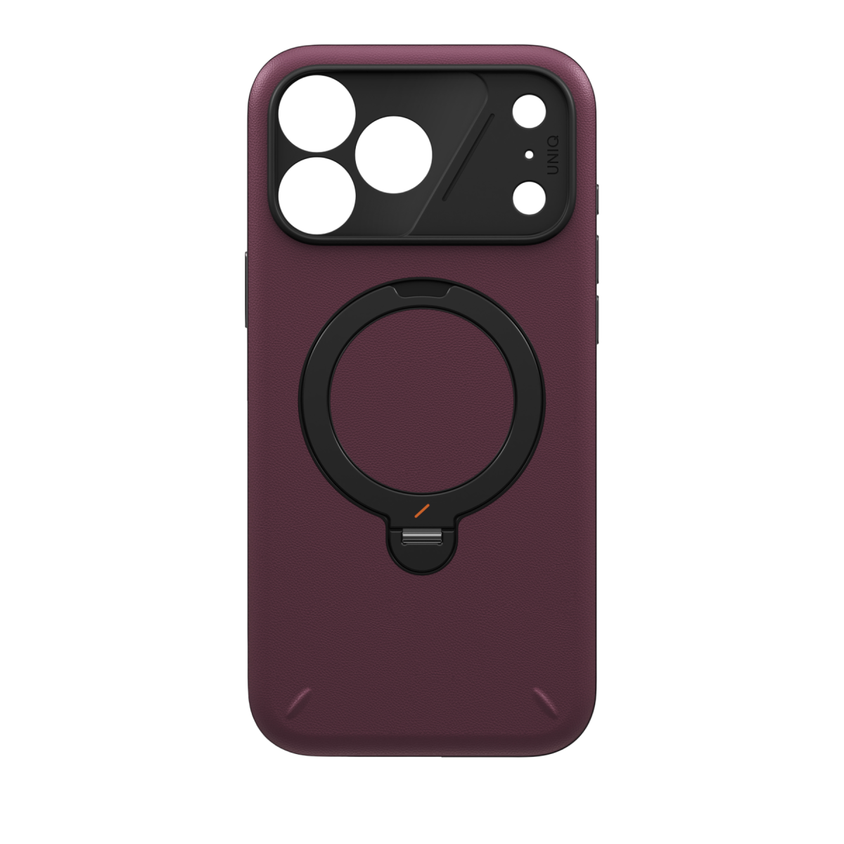Uniq Apple iPhone 18 Pro Max/17 Pro Max Elix Rotating Kickstand Kapak - Bordo