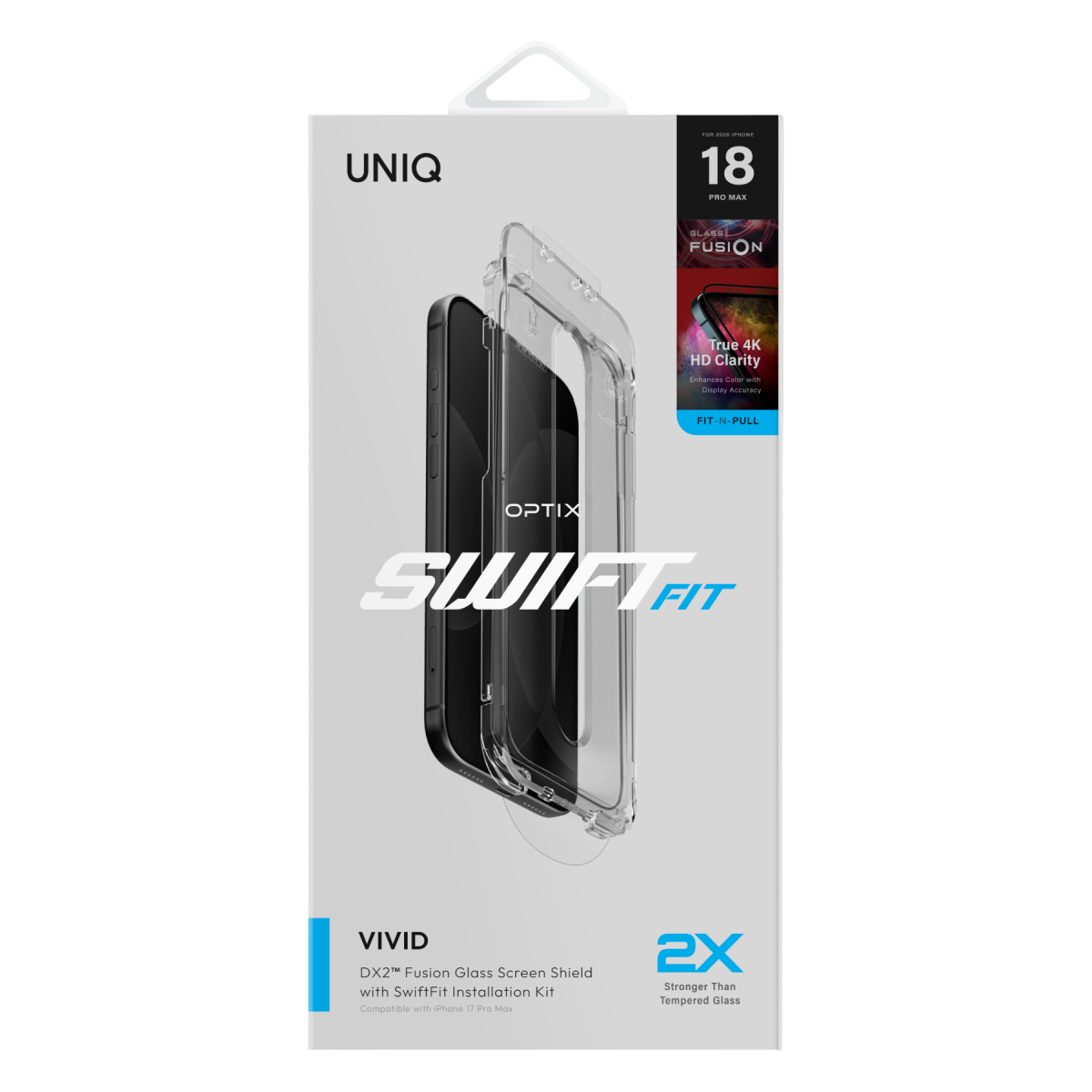 Uniq Apple iPhone 18 Pro Max/18 Pro Max Optix Swiftfit Vivid Cam Ekran Koruyucu