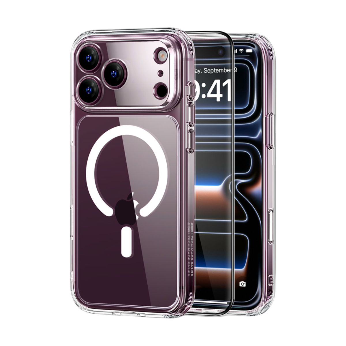 ESR Apple iPhone 18 Pro Max/17 Pro Max Classic Hybrid Magsafe Kapak + Cam Hediyeli Set - Şeffaf