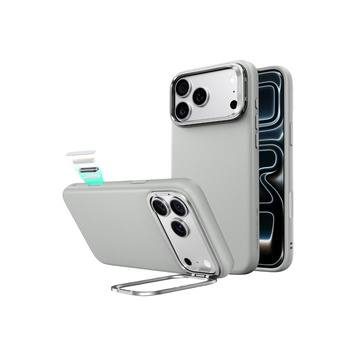 ESR Apple iPhone 18 Pro Max/17 Pro Max Atelier Magsafe Standlı Kapak - Gri