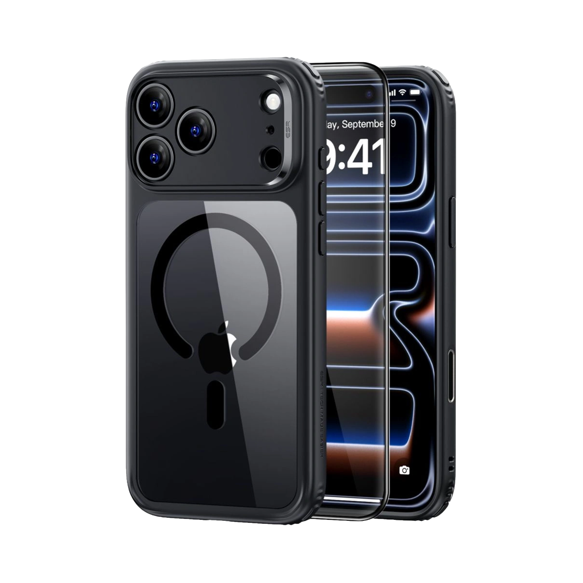 ESR Apple iPhone 18 Pro Max/17 Pro Max Classic Hybrid Magsafe Kapak + Cam Hediyeli Set - Siyah