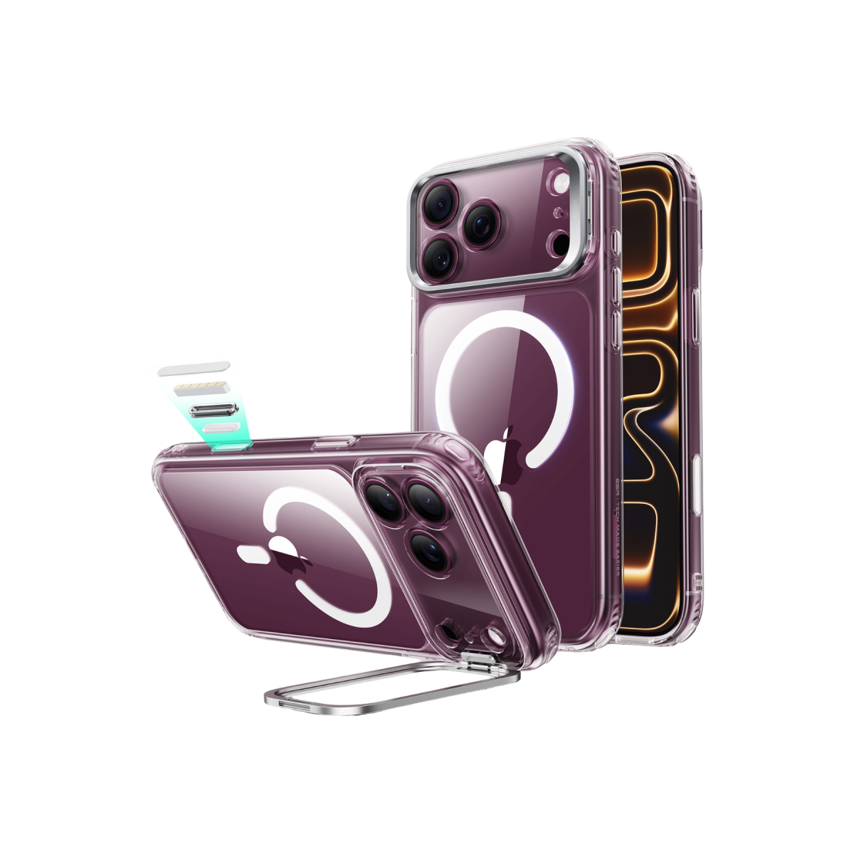 ESR Apple iPhone 18 Pro Max/17 Pro Max Classic Hybrid Magsafe Standlı Kapak - Şeffaf