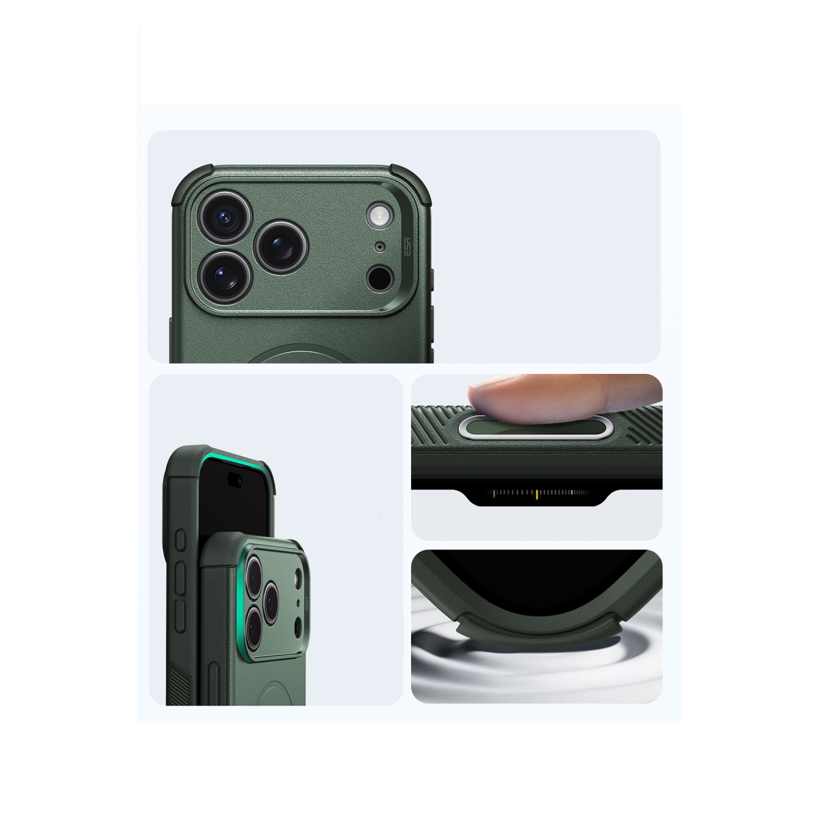 ESR Apple iPhone 18 Pro Max/17 Pro Max Cyber Tough Magsafe Kapak - Yeşil