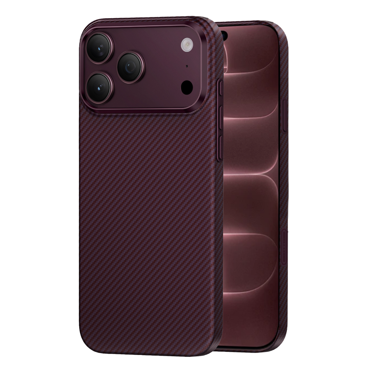 Keephone Apple iPhone 18 Pro/17 Pro Kevlar Sweden Magsafe Kılıf - Bordo