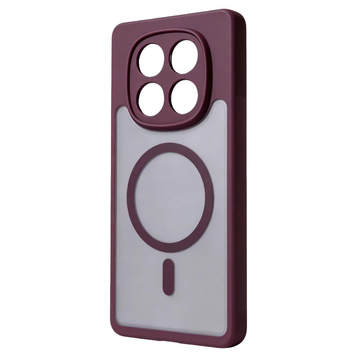 Newface Xiaomi Redmi Note 14 Pro 4G Loji Magsafe Kapak - Bordo