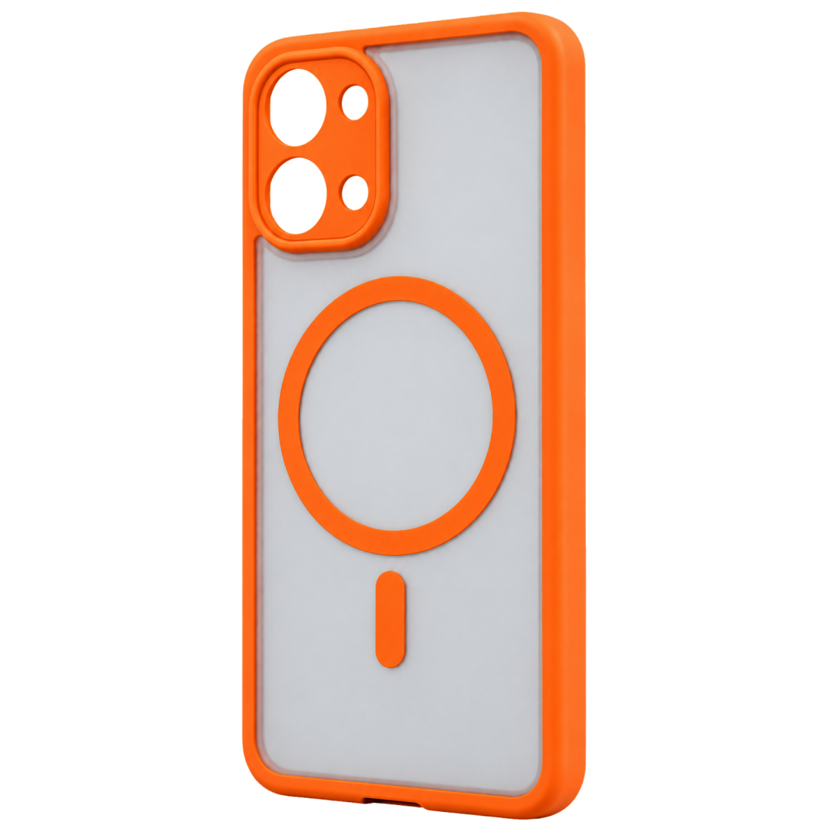 Newface Xiaomi Redmi 15C 5G Loji Magsafe Kapak - Turuncu