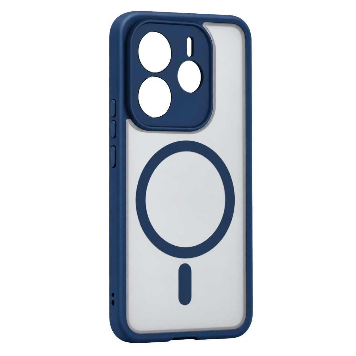 Newface Xiaomi Redmi Note 14 4G Loji Magsafe Kapak - Mavi