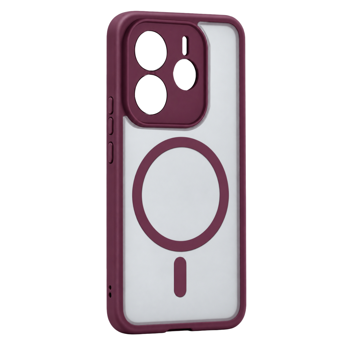 Newface Xiaomi Redmi Note 14 4G Loji Magsafe Kapak - Bordo