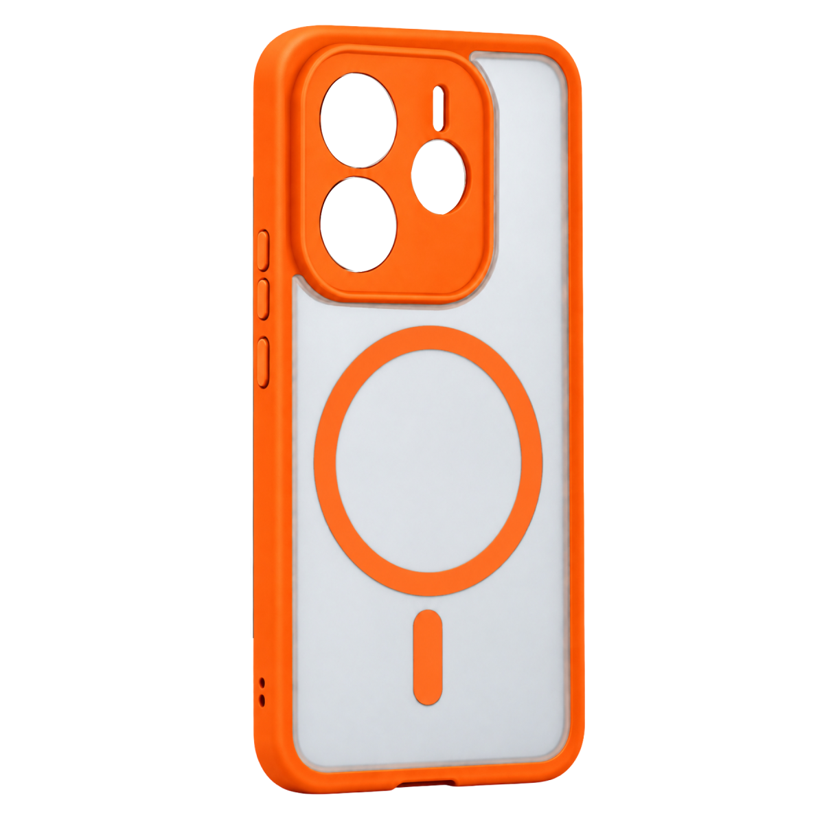 Newface Xiaomi Redmi Note 14 4G Loji Magsafe Kapak - Turuncu