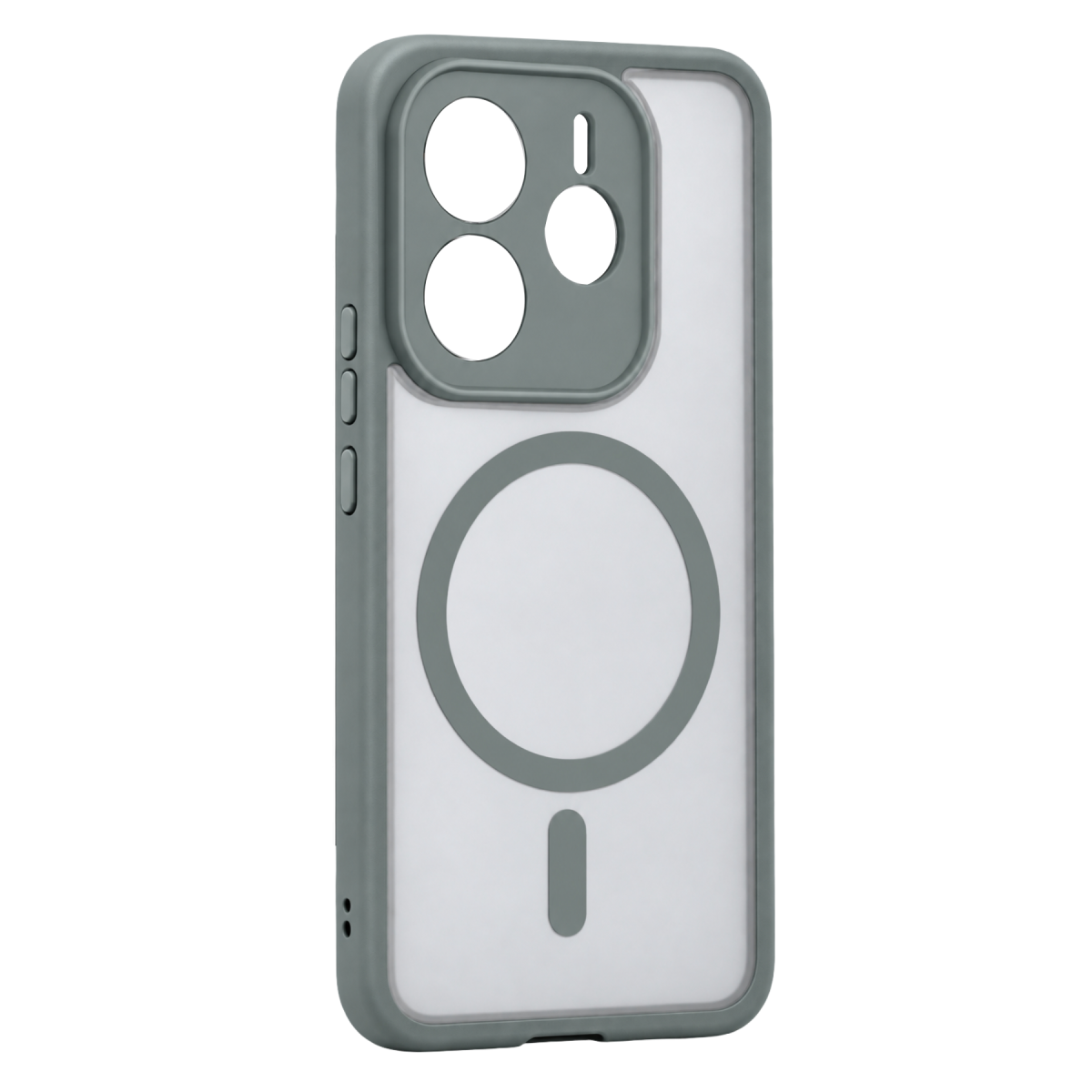Newface Xiaomi Redmi Note 14 4G Loji Magsafe Kapak - Gri