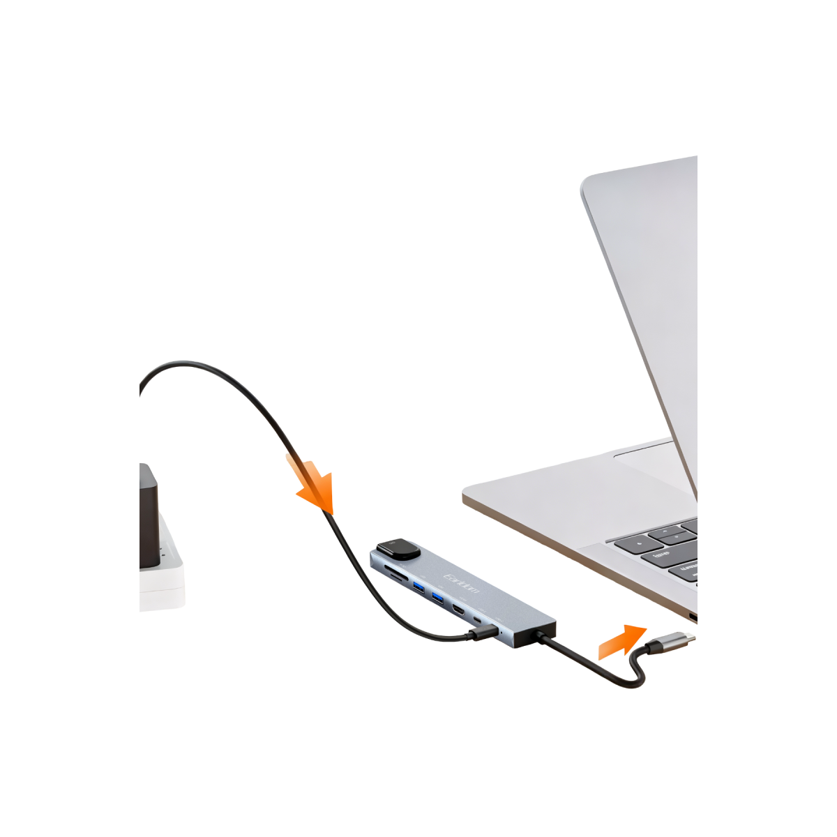 Earldom ET-W41 8in1 USB-C Hub Dönüştürücü - Gri