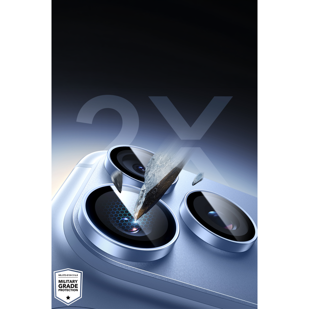 ESR Apple iPhone 18 Pro Max Armorite Kamera Lens Koruyucu - Açık Mavi