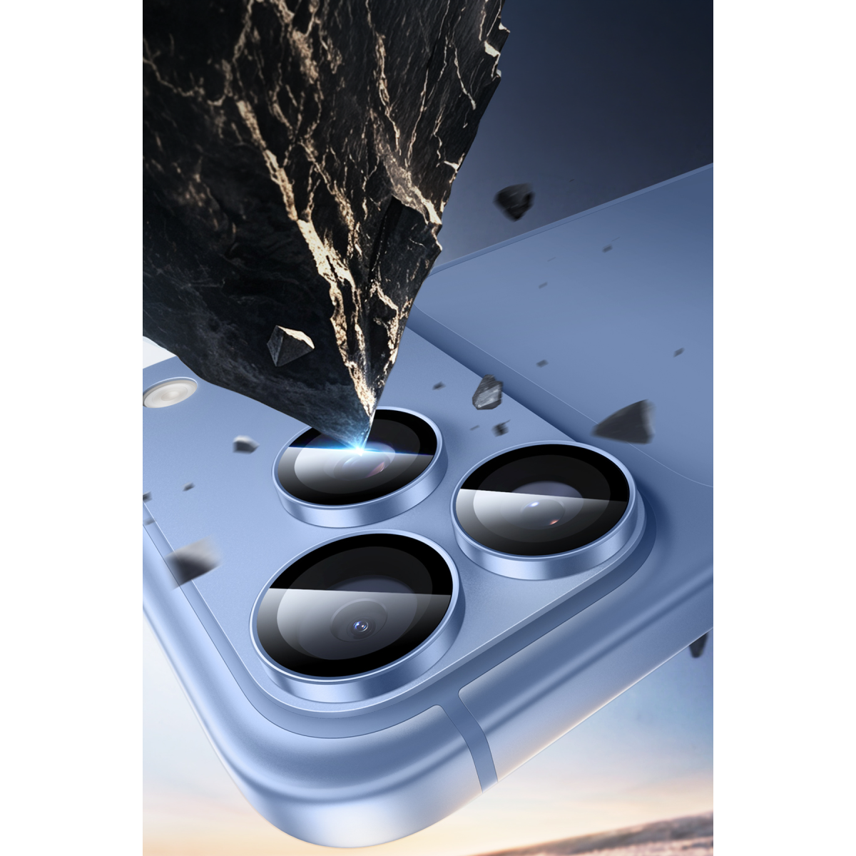 ESR Apple iPhone 18 Pro Max Armorite Kamera Lens Koruyucu - Açık Mavi