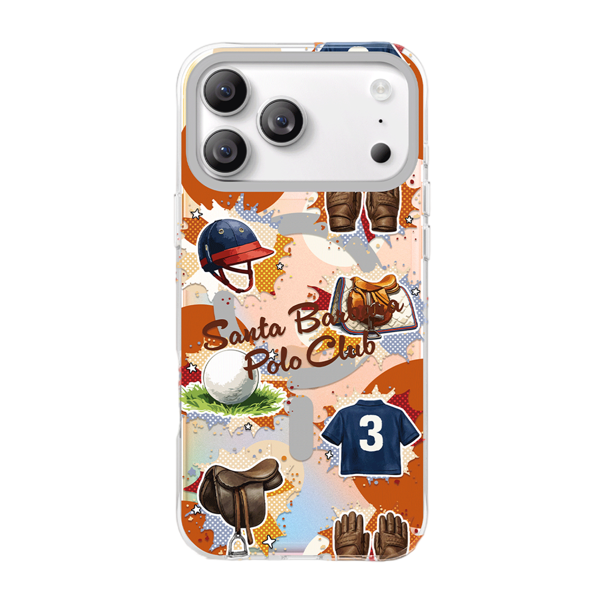 Santa Barbara Polo Racquet Club Apple iPhone 18 Pro/17 Pro Hygge Magsafe Kapak - Gümüş