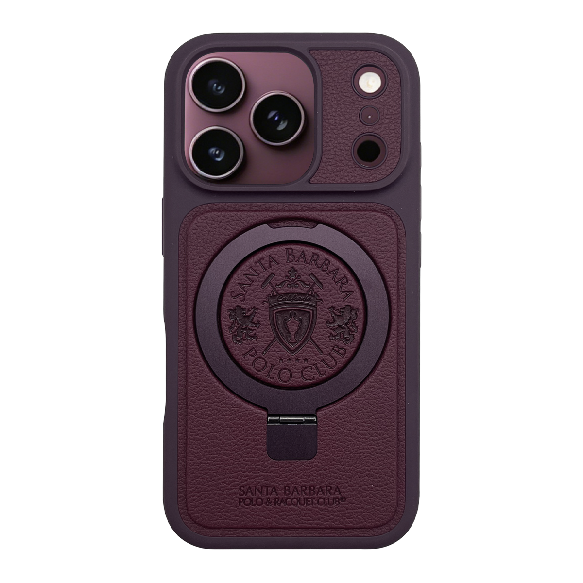 Santa Barbara Polo Racquet Club Apple iPhone 18 Pro Max/17 Pro Max Primo Magsafe Stand Kapak - Mor