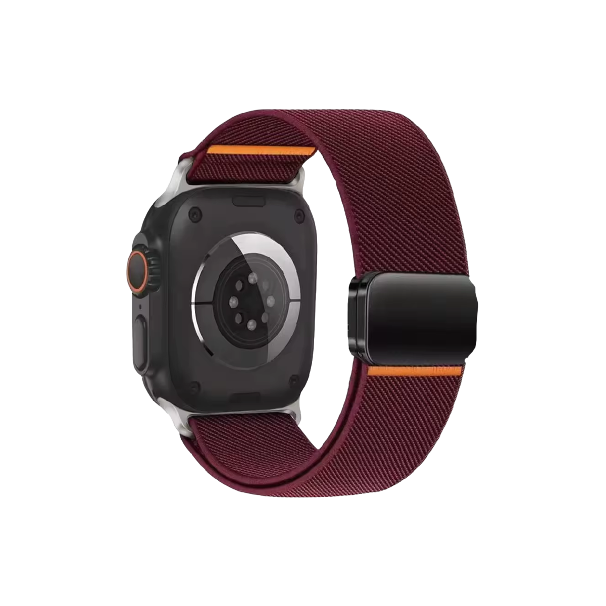 Newface Apple Watch Ultra 49mm Nylon Manyetik Kordon - Bordo