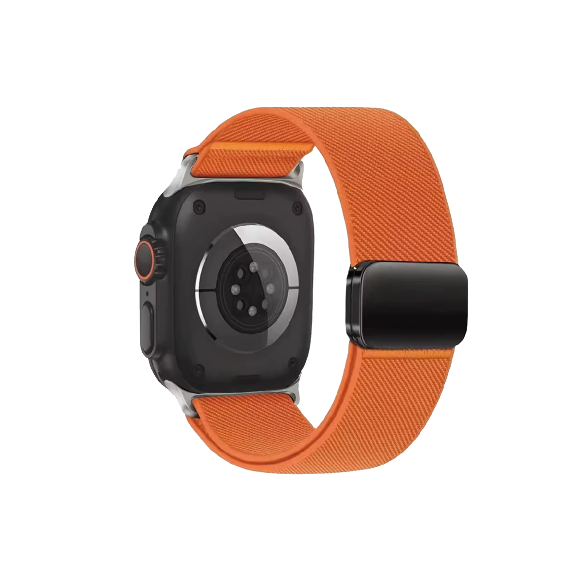 Newface Apple Watch Ultra 49mm Nylon Manyetik Kordon - Turuncu
