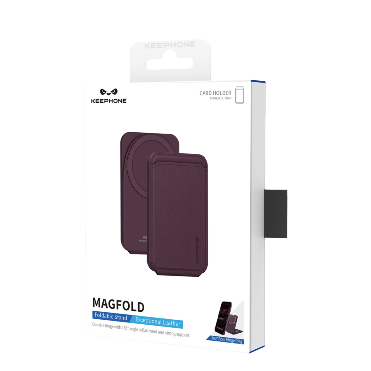 Keephone MagFold Deri Manyetik Cüzdan - Bordo