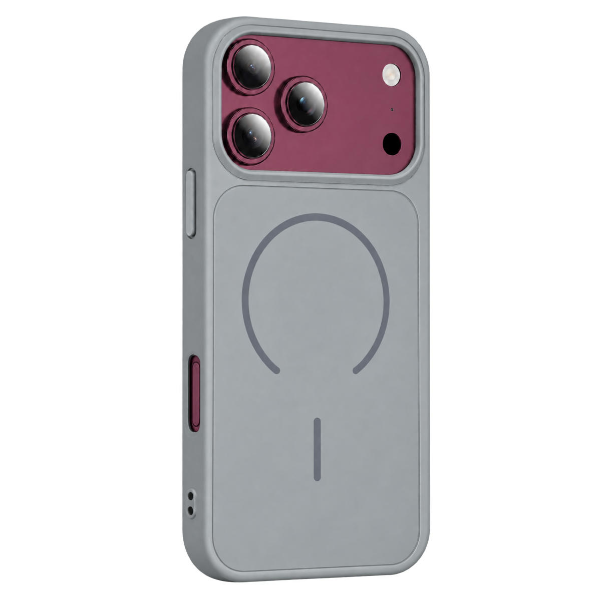 Newface Apple iPhone 18 Pro Max Azus Magsafe Kapak - Gri