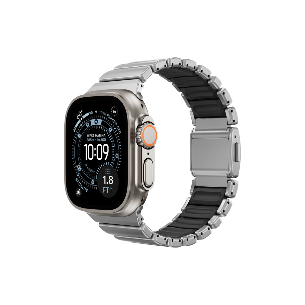Keephone Apple Watch Ultra 49mm Titan Magband Kordon - Titan Gri