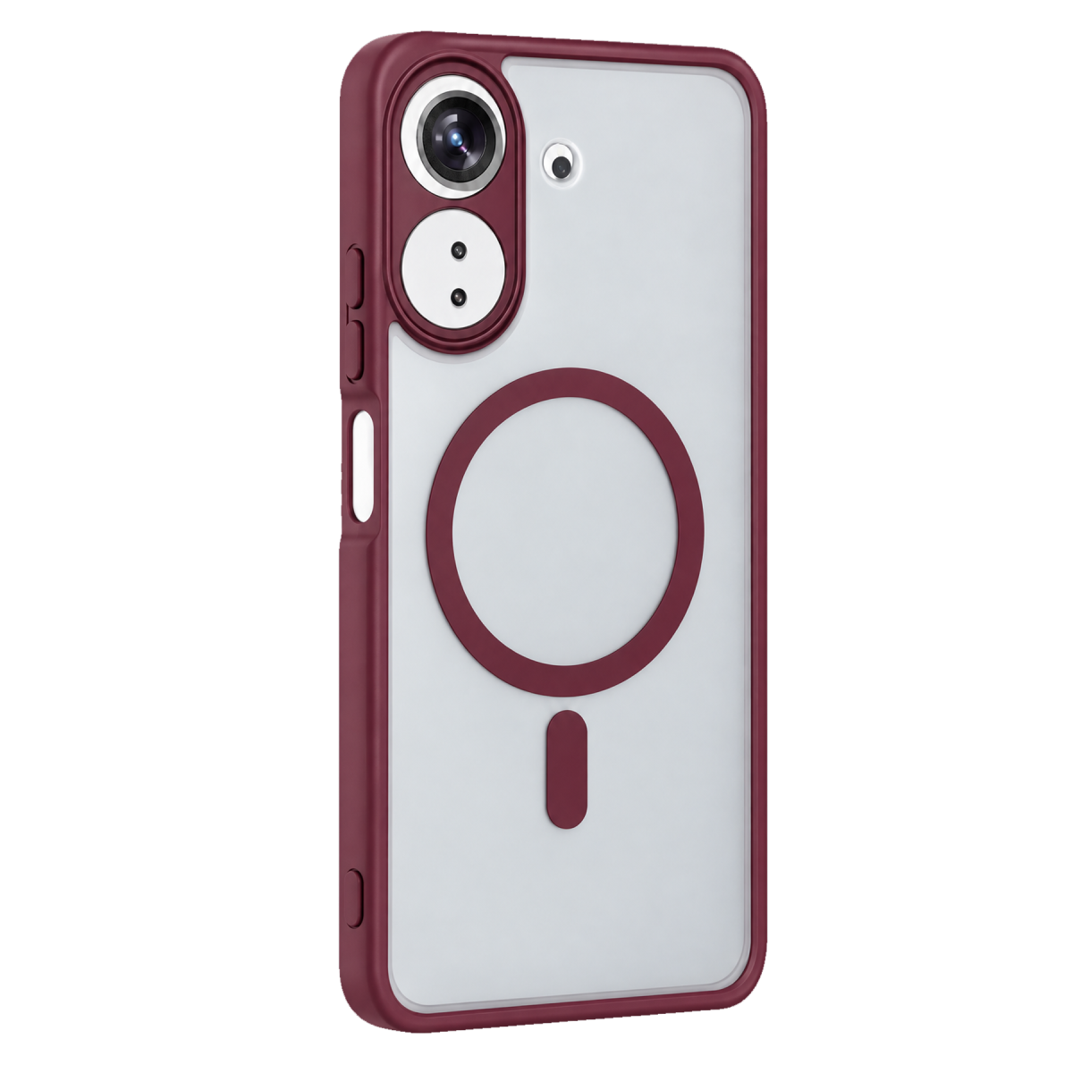 Newface Xiaomi Redmi 13C Loji Magsafe Kapak - Bordo