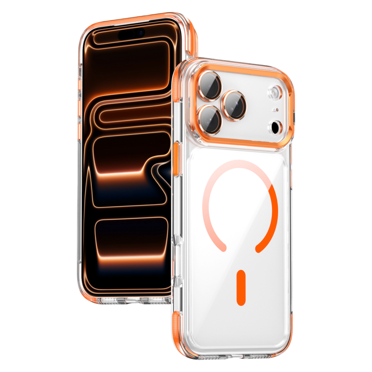 Joko Apple iPhone 18 Pro Max/17 Pro Max Maylo Şeffaf Magsafe Kapak - Turuncu