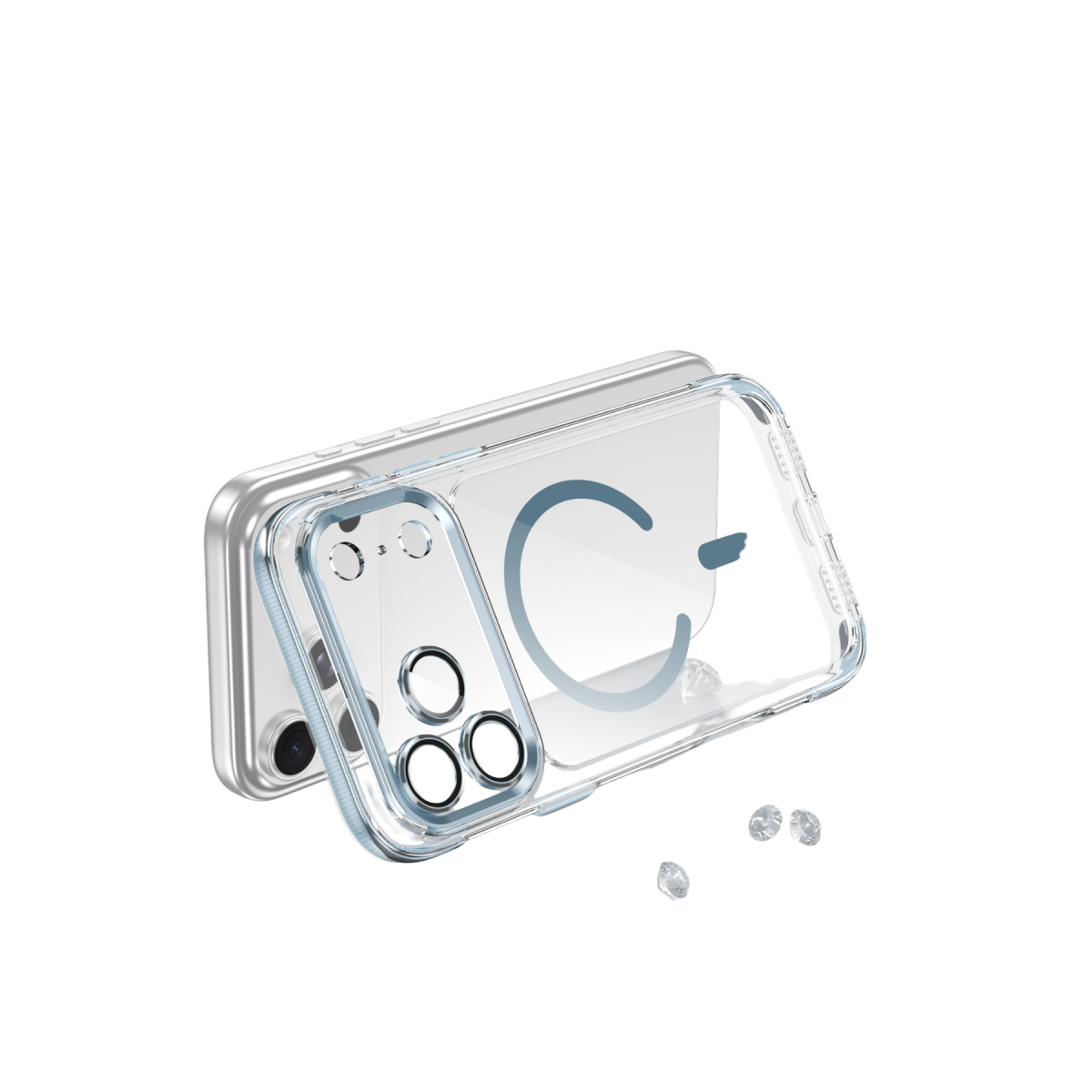Joko Apple iPhone 18 Pro Max/17 Pro Max Maylo Şeffaf Magsafe Kapak - Açık Mavi
