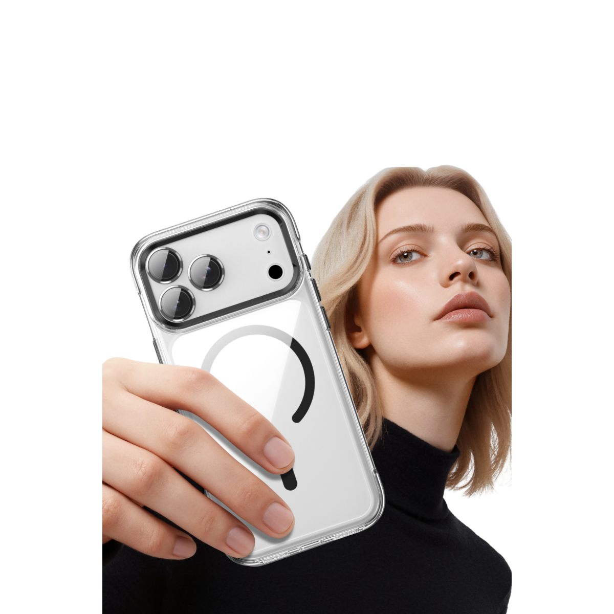 Joko Apple iPhone 18 Pro Max/17 Pro Max Maylo Şeffaf Magsafe Kapak - Siyah