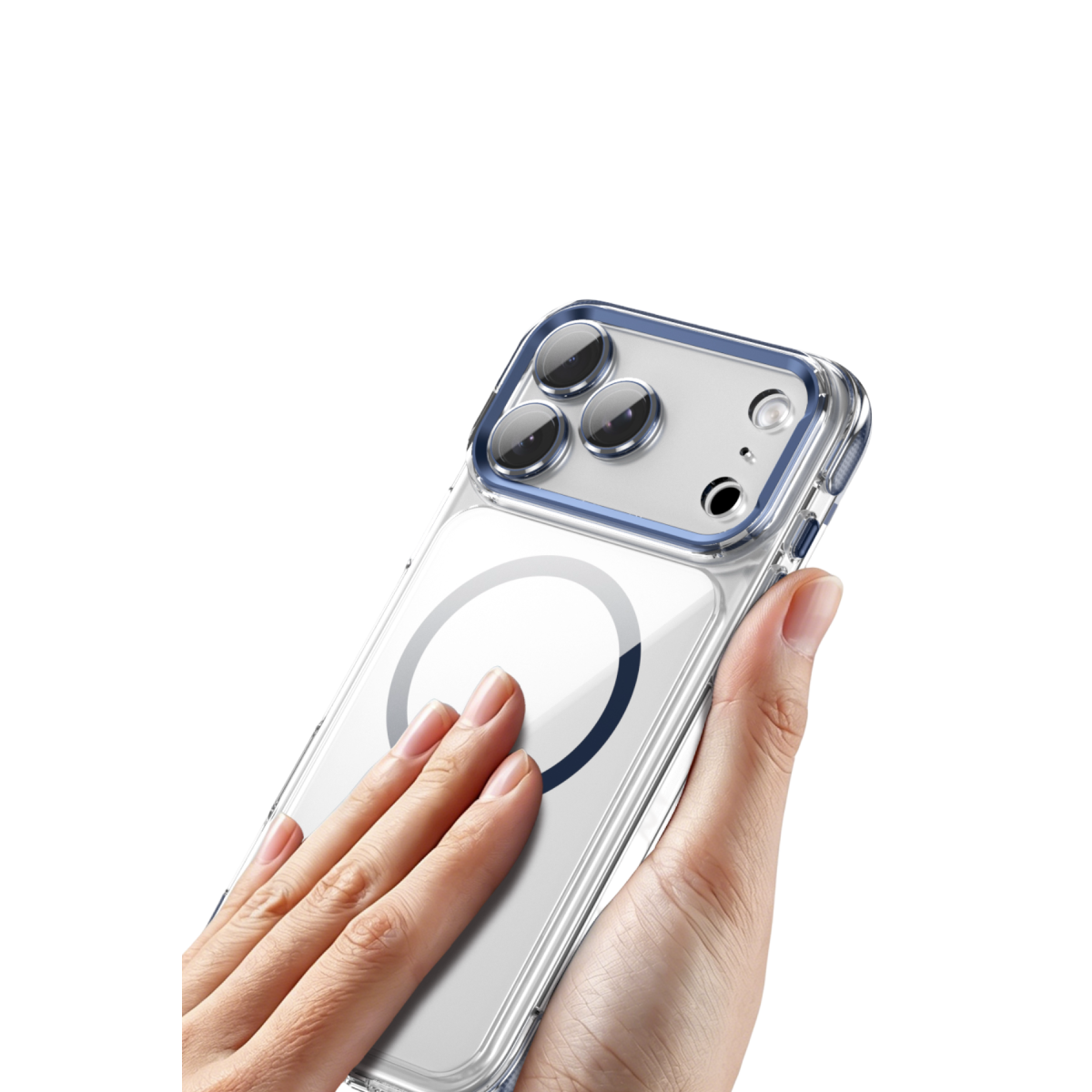 Joko Apple iPhone 18 Pro Max/17 Pro Max Maylo Şeffaf Magsafe Kapak - Lacivert