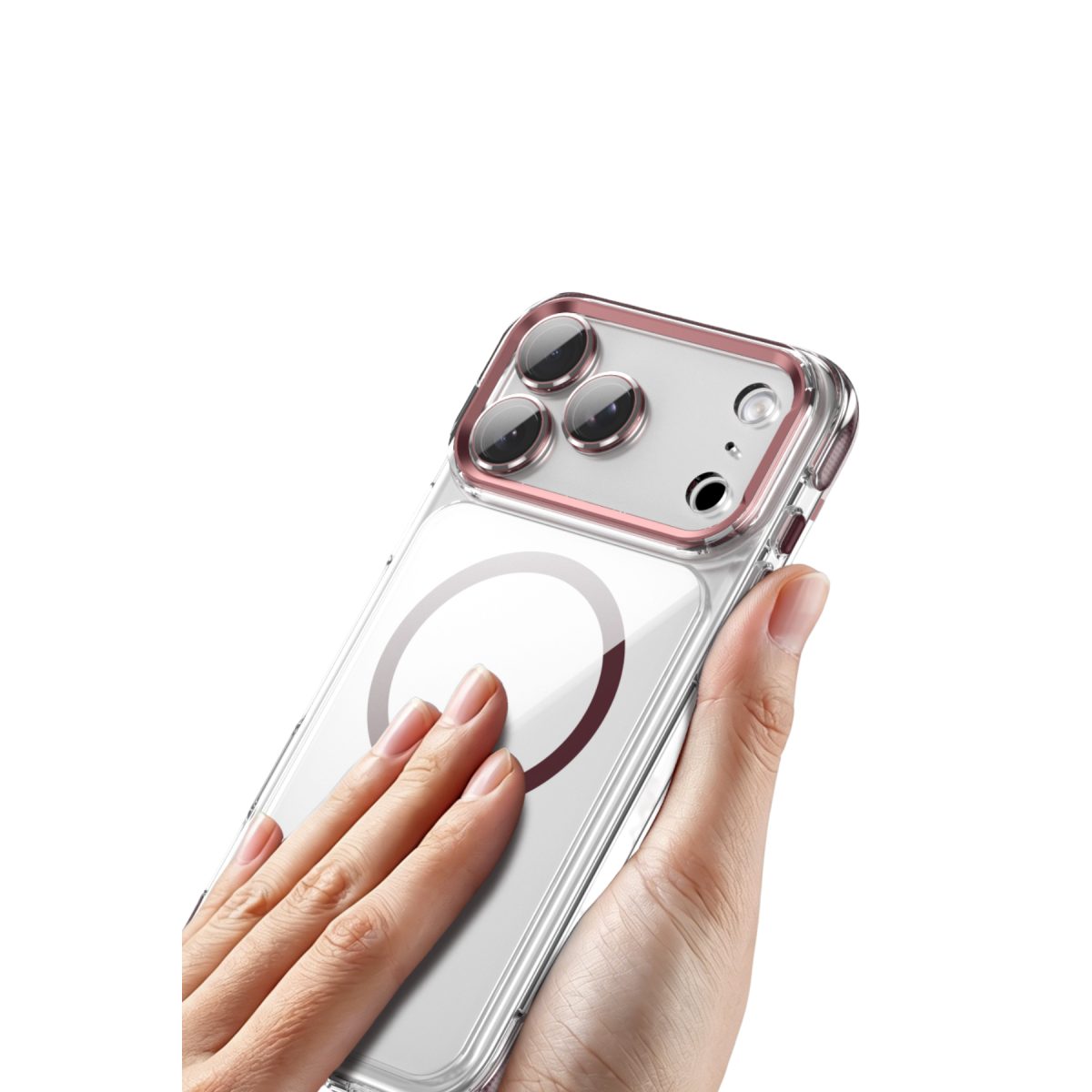 Joko Apple iPhone 18 Pro Max/17 Pro Max Maylo Şeffaf Magsafe Kapak - Bordo