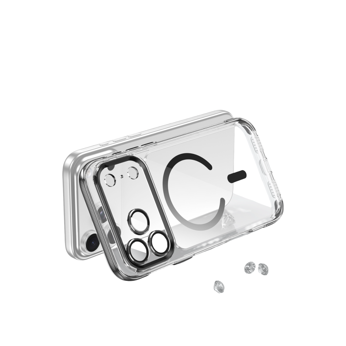 Joko Apple iPhone 18 Pro/17 Pro Maylo Şeffaf Magsafe Kapak - Siyah