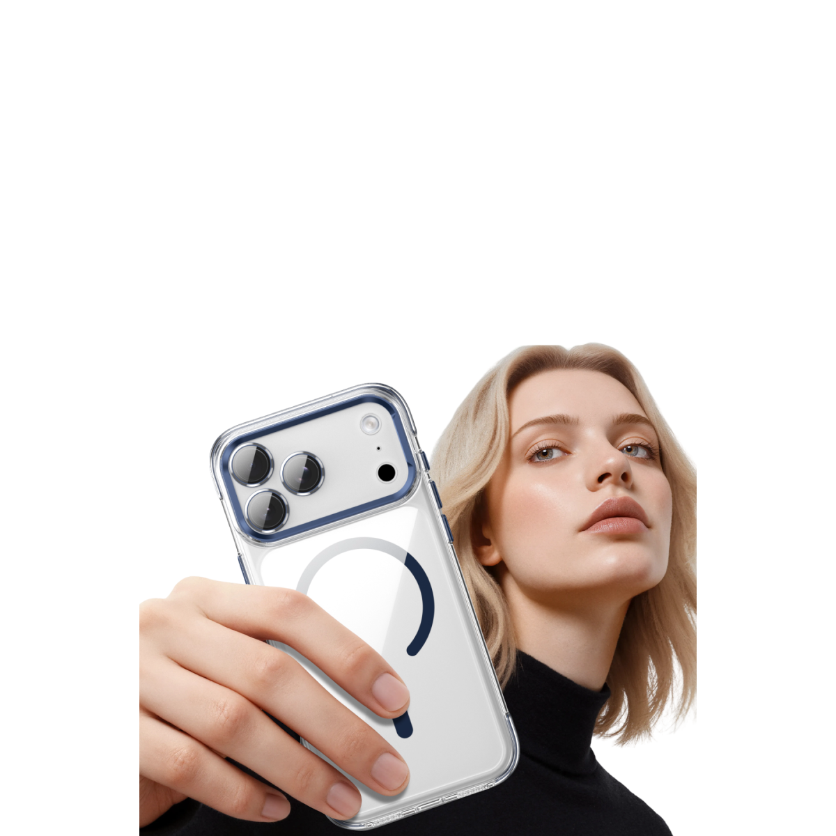 Joko Apple iPhone 18 Pro/17 Pro Maylo Şeffaf Magsafe Kapak - Lacivert