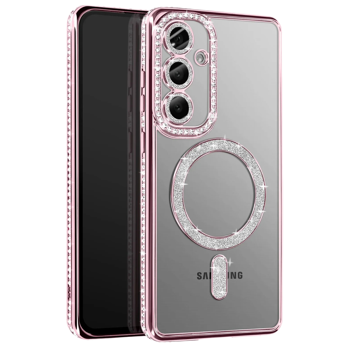 Newface Samsung Galaxy A27 5G Joke Simli Magneticsafe Kılıf - Pembe