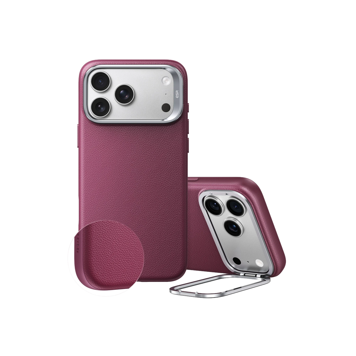 ESR Apple iPhone 18 Pro/17 Pro Atelier Magsafe Standlı Kapak - Bordo