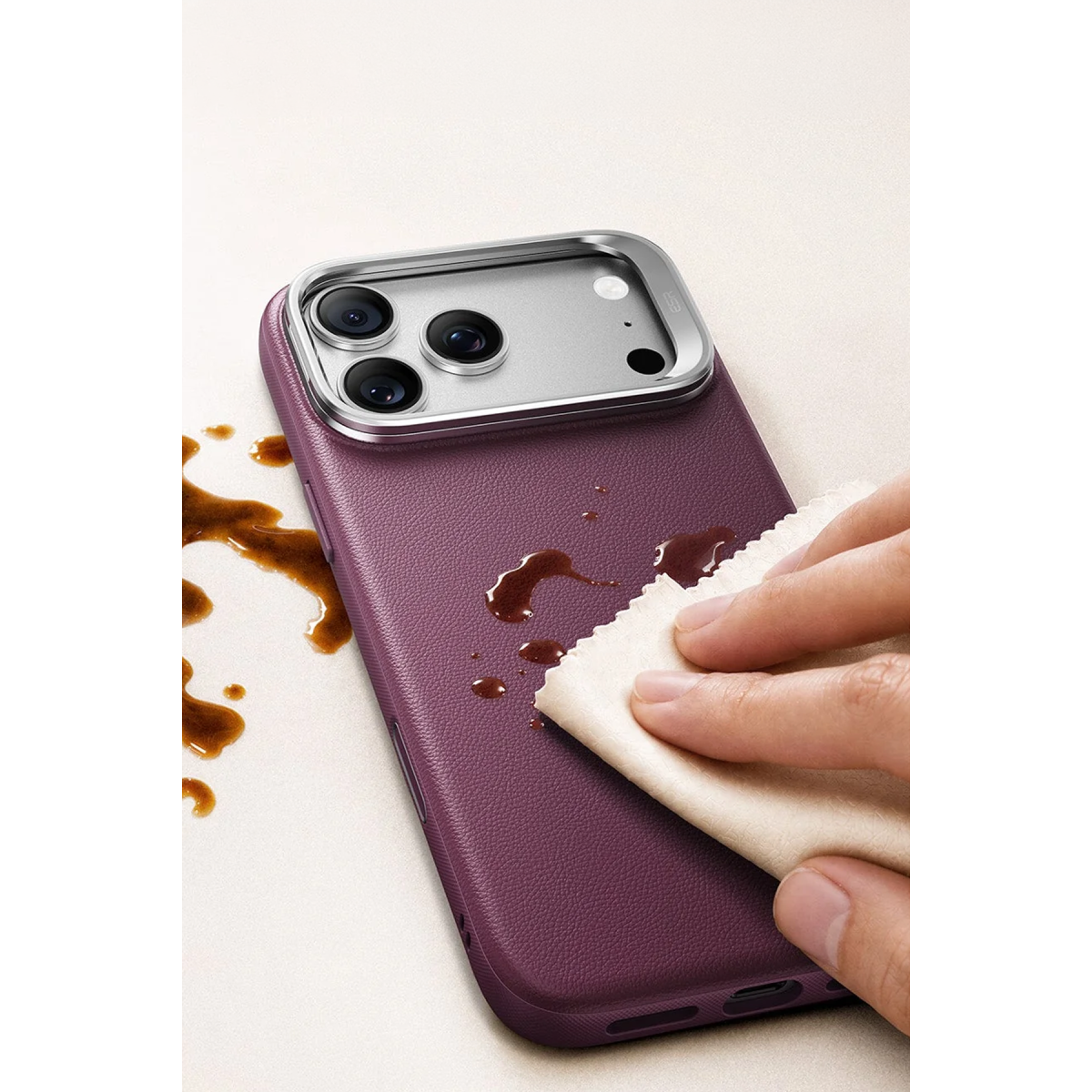 ESR Apple iPhone 18 Pro/17 Pro Atelier Magsafe Standlı Kapak - Bordo